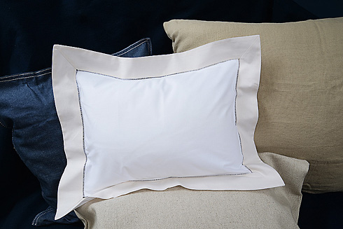 Hemstitch Baby Pillow Sham with Ivory color border