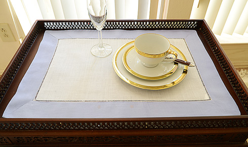 hemstitch placemat, 14x20", Lavender border
