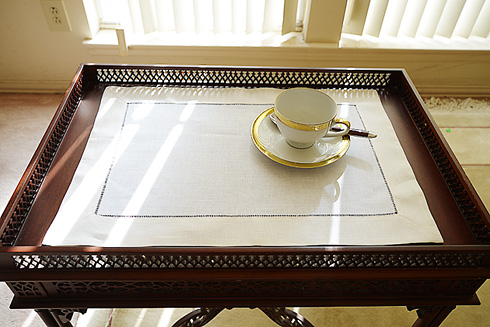 hemstitch placemat, 14x20", Ivory Cream horder