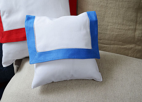 Hemstitch Baby Size Eenvelope 8x8" with French Blue border.