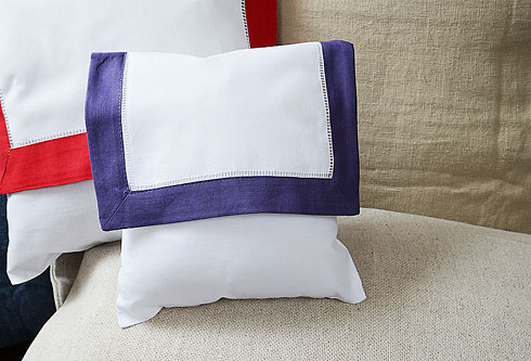 Hemstitch Baby Size Eenvelope 8x8" with Purple border.