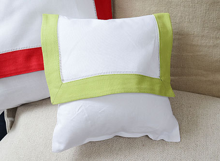 Hemstitch Baby Size Eenvelope 8x8" with Hot Green border.