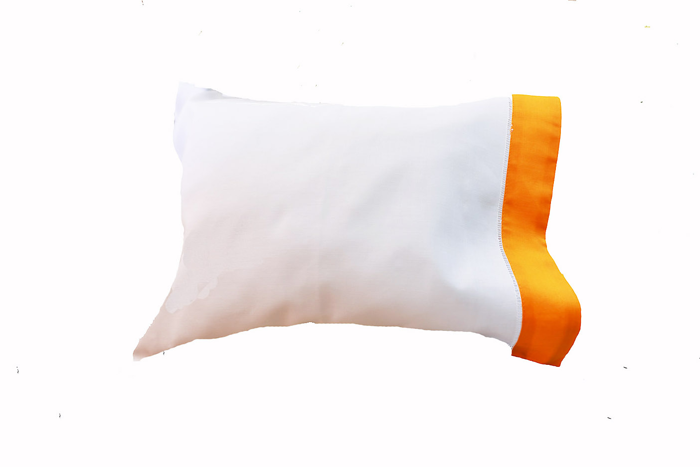 Hemstitch Baby Size Pillowcases for 12x16". Apricot color border.