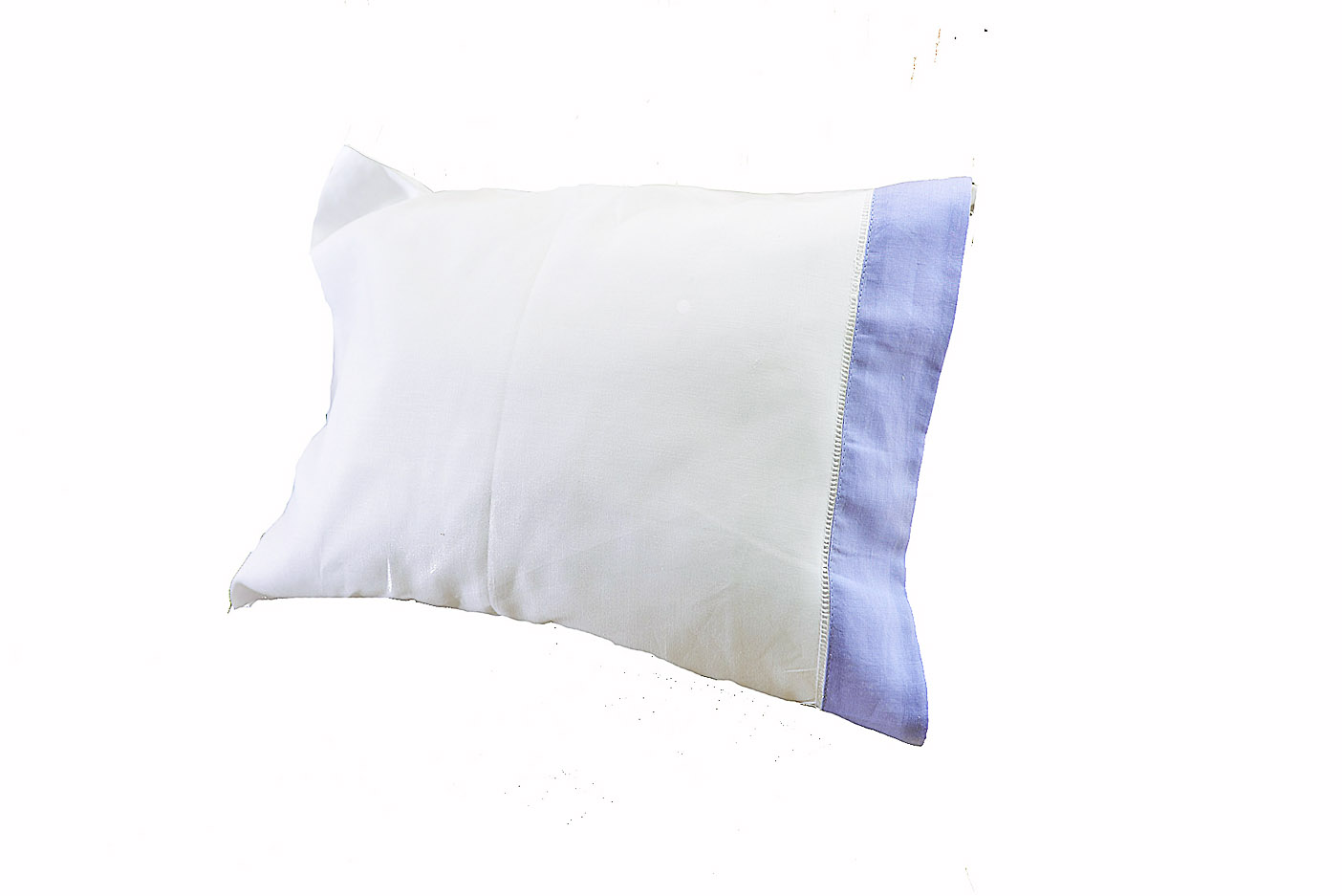Hemstitch Baby Size Pillowcases for 12x16". Lavender color border.
