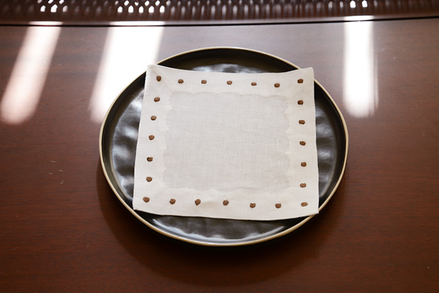 Cocktail Napkin, 6x6". Chocolate Brown Color Polka Dots