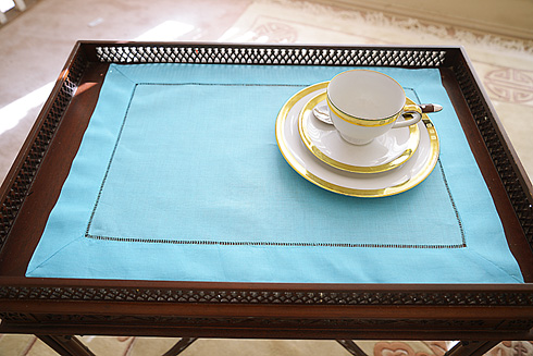 Hemstitch Placemats 14x20", Bachelor Button Color