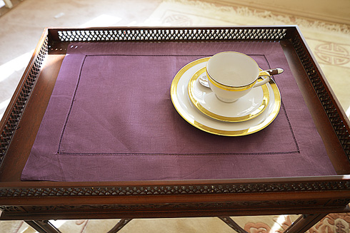 Hemstitch Placemats 14x20", Plum Caspia Color
