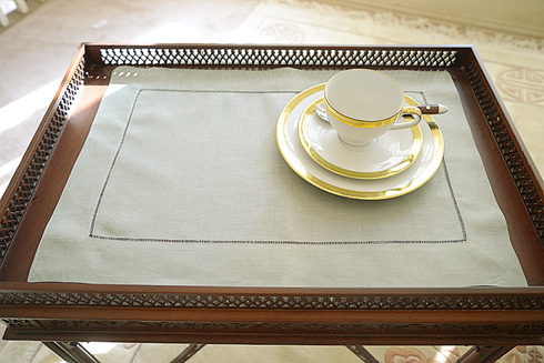 Hemstitch Placemats 14x20", Slate Gray Color