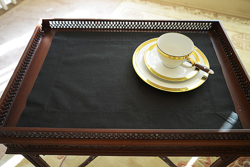 Hemstitch Placemats 14x20", Black Color