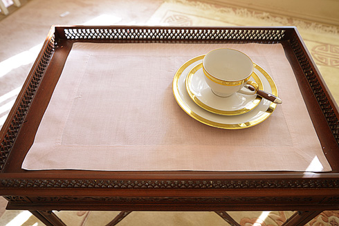 Hemstitch Placemats 14x20", Sepia Rose Color