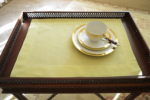 Hemstitch Placemats 14x20", Mellow Green Color