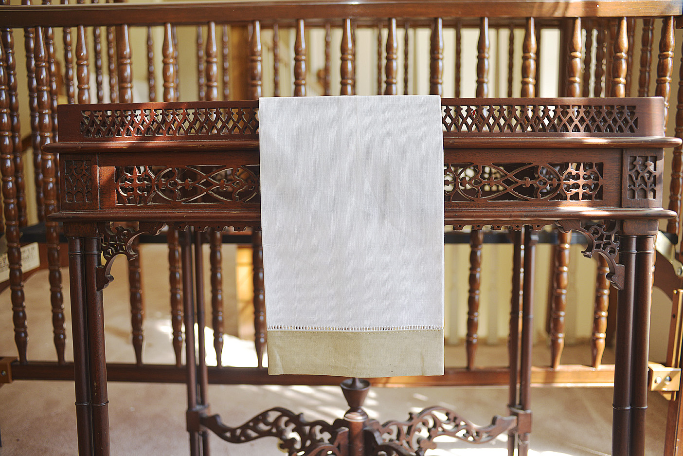 hemstitch guest towel, 14x22" with Irish Cream