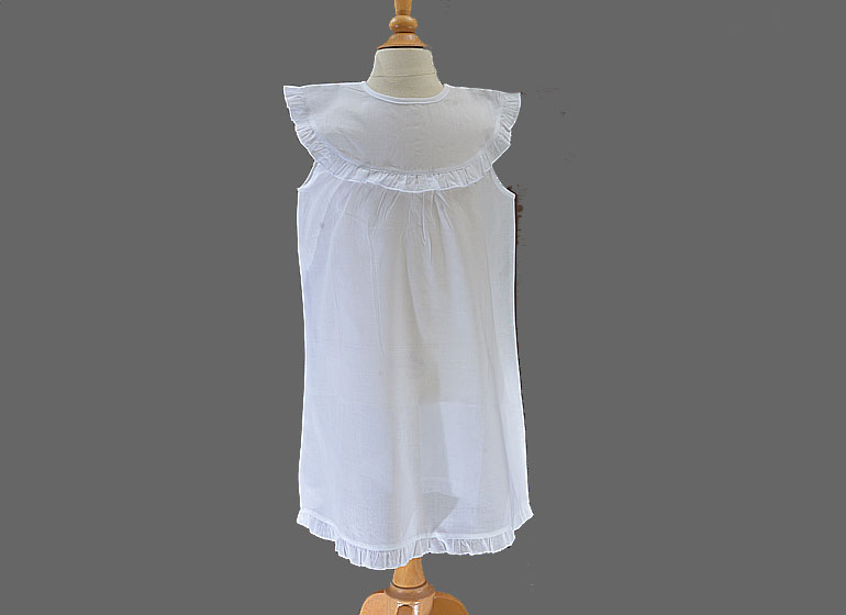 Blank, Soft Cotton, Toddler Sleeveless Dress. 
